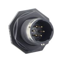 SOURIAU-SUNBANK / EATON UTGX710E6P 圆形连接器, 标准圆形连接器, Souriau UTGX Series, 锁紧螺母插座, 6 触点, 焊接引脚, 卡口