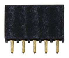 SAMTEC SSQ-105-01-G-S PCB插座, 板至板, 2.54 mm, 1 排, 5 触点, 通孔安装, SSQ