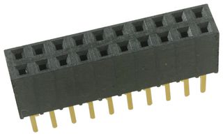 SAMTEC SSQ-116-01-G-D PCB插座, 板至板, 2.54 mm, 2 排, 32 触点, 通孔安装, SSQ