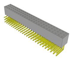 SAMTEC SSW-125-02-G-T-RA PCB插座, 板至板, 2.54 mm, 3 排, 75 触点, 通孔安装直角