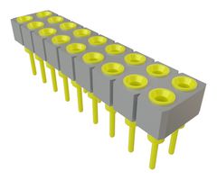 SAMTEC SD-109-G-2 PCB插座, 板至板, 2.54 mm, 2 排, 18 触点, 母插座触点, 通孔安装