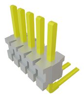 SAMTEC TMS-105-03-L-S-RA 引脚针座, 板至板, 1.27 mm, 1 排, 5 触点, 通孔直角, TMS