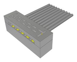 SAMTEC TCSD-05-S-13.00-01-F-N 带状电缆, IDC插座至自由线端, 10 路, 13 ", 330.2 mm, 2 mm, Tiger Eye TCSD Series