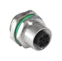 BULGIN LIMITED PXMBNI12RPF04SFLM16020 传感器连接器, PXM Series, M12, 母, 4路, PCB插座, 直形面板安装