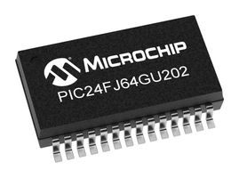 MICROCHIP PIC24FJ64GU202-I/SS 微控制器, 16位, PIC24 Family PIC24FJGU Series Microcontrollers, PIC24, 16位, 32 MHz, 64 KB, 28 引脚