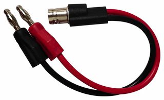 MULTICOMP PRO MP770801 BNC Breakout, BNC Jack, 4mm Stackable Banana Plugs x2, 5.31 ", 135 mm, Black, Red, 5 A