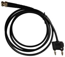 MULTICOMP PRO MP770804 BNC Breakout, BNC Plug, 4mm Stackable Double Banana Plug, 4.99 ft, 1.52 m, Black, 6 A