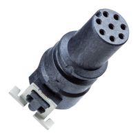 AMPHENOL LTW M8-08PFFT-EE0001 传感器连接器, M Series, M8, 母, 8路, PCB插座, 直形印刷板安装