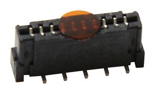 SAMTEC FC1-10-01-T-K-TR 连接器, FFC/ FPC板, 1 mm, 10 触点, 插座, 表面安装 , 底部