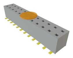 SAMTEC TLE-112-01-G-DV-A-K-TR PCB Receptacle, Board-to-Board, 2 mm, 2 Rows, 24 Contacts, Receptacle Female Contact