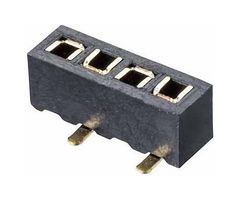 HARWIN M50-3130445 PCB Receptacle, Board-to-Board, 1.27 mm, 1 Rows, 4 Contacts, Surface Mount, Archer M50 Series