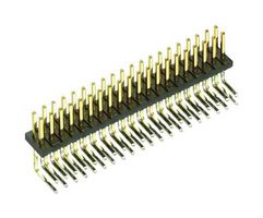 HARWIN M50-3902042 Pin Header, Right Angle, Board-to-Board, 1.27 mm, 2 Rows, 40 Contacts, Through Hole Right Angle
