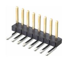 HARWIN M50-3930842 Pin Header, Board-to-Board, 1.27 mm, 1 Rows, 8 Contacts, Through Hole Right Angle