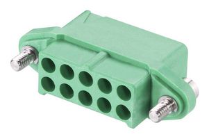 HARWIN M300-2241096F2 Connector Housing, Black / Green, M300, Receptacle, 10 Ways, 3 mm