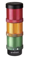WERMA 64900001 Signal Tower, Red/Green/Yellow, Continuous, 3-Stack, 24 V, Spring, 70 mm, KombiSIGN 72 Series