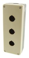 IDEC FB3W-311Z Control Station Enclosure, 3 Hole, Polycarbonate, IP65/NEMA 4X, Beige, 22 mm Cutout Dia, FB3W Series