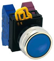 IDEC YW4B-M1S Switch Actuator, Metal, Blue, Idec Dia 22mm YW Series Pushbutton Switches, IP65, YW Series