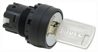 IDEC YW1K-2A Switch Actuator, Plastic, 2 Pos, Idec Dia 22mm YW Series Key Selector Switches, IP65, YW Series