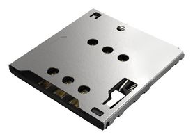 GCT SIM7155-6-1-14-A 存储卡连接器, Micro SIM, 推-推, 6 触点, 铜合金, 镀金触芯, SIM7155