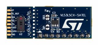 STMICROELECTRONICS VL53L5CX-SATEL 分线板, VL53L5CX 飞行时间 8x8 多区域测距传感器扩展板