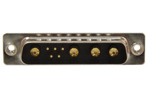NORCOMP 680M9W4103L211 连接器, 组合式D-SUB, Power-D 680M Series, DB-9W4, 插头, 9 触点, 5信号, 4电源, 焊接杯