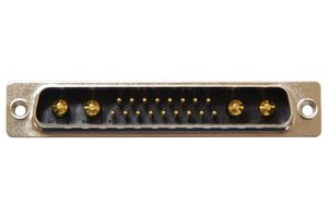 NORCOMP 681M21WA4PL011 连接器, 组合式D-SUB, Power-D 681M Series, DC-21WA4, 插头, 21 触点, 17信号, 4电源, 焊接