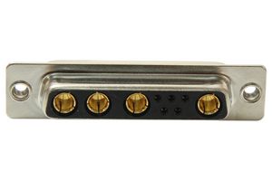 NORCOMP 681M9W4203L011 Combination Layout D Sub Connector, Power-D 681M Series, DB-9W4, Receptacle, 9 Contacts