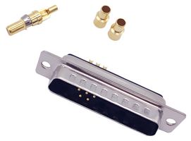 NORCOMP 682M9W4103L001 连接器, 组合式D-SUB, Power-D 682M Series, DB-9W4, 插头, 9 触点, 5信号, 4电源, 焊接杯