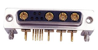 NORCOMP 685M9W4203L461 连接器, 组合式D-SUB, Power-D 685M Series, DB-9W4, 插座, 9 触点, 5信号, 4电源, 焊接