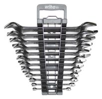 WIHA 44753 Spanner Set, Holder, 13 Pieces, Double Open End