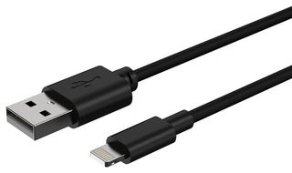 ANSMANN 1700-0131 USB线缆, A型插头至Lightning插头, 1 m, 3.3 ft, USB 2.0, 黑色