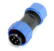 MULTICOMP PRO MP007619 Circular Connector, MP-SY17 B Format, Male Plug, 4 Way, Cable Mount, Bayonet, Solder, IP67, 15A