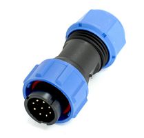 MULTICOMP PRO MP007621 圆形连接器,MP-SY17,插头,公触点,9 路,线缆安装,卡口式,焊接,IP67,5A
