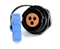 MULTICOMP PRO MP007676 Circular Connector, MP-SY17, Panel Receptacle, 3 Way, Bayonet, Crimp Sockets Excluded, IP67, Cap