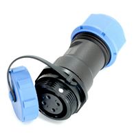 MULTICOMP PRO MP007560 Circular Connector, w/ Cap, Sealed Circular Connector, MP SP17, Cable Mount Receptacle, 4 Contacts