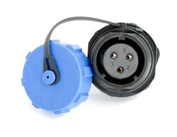 MULTICOMP PRO MP007579 Circular Connector, w/ Cap, Sealed Circular Connector, MP SP17, Panel Mount Receptacle, 3 Contacts