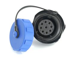 MULTICOMP PRO MP007586 Circular Connector, MP-SP17, Female Panel Receptacle, 9 Way, Threaded, Solder, IP68, 5A, Cap