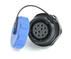 MULTICOMP PRO MP007587 Circular Connector, MP-SP17, Female Panel Receptacle, 10 Way, Threaded, Solder, IP68, 5A, Cap