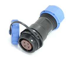 MULTICOMP PRO MP007596 Circular Connector, w/ Cap, Sealed Circular Connector, MP SP17, Cable Mount Receptacle, 4 Contacts
