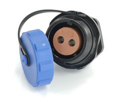 MULTICOMP PRO MP007600 Circular Connector, w/ Cap, Sealed Circular Connector, MP SP17, Panel Mount Receptacle, 2 Contacts