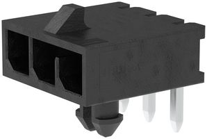 MOLEX 215760-1003 引脚针座, 线至板, 3 mm, 1 排, 3 触点, 通孔直角, Micro-Fit+ 215760 Series