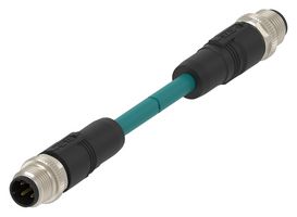 TE CONNECTIVITY TAD1473A201-150 传感器电缆, D编码, M12 插头, M12 插头, 4路, 15 m, 49.2 ft, TAD Series