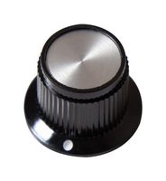 ALCOSWITCH - TE CONNECTIVITY PK50B1/4 旋钮, 圆形杆, 6.35 mm, 酚醛, 滚花边沿, 带指示点, 19 mm, Alcoswitch PK