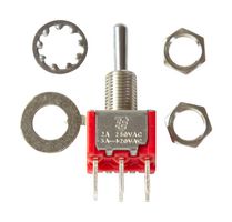 ALCOSWITCH - TE CONNECTIVITY 1-1825139-7 Toggle Switch, (On)-Off-(On), DPDT, Non Illuminated, Gemini A Series, Through Hole, 5 A