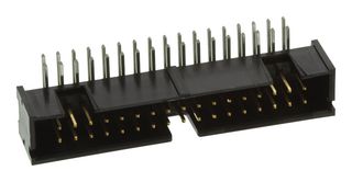 AMP - TE CONNECTIVITY 5103311-7 引脚针座, 线至板, 2.54 mm, 2 排, 34 触点, 通孔直角, AMP-LATCH