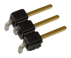 AMP - TE CONNECTIVITY 5-146128-1 引脚针座, 板至板, 2.54 mm, 1 排, 3 触点, 表面安装　, AMPMODU Mod II