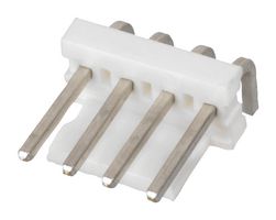 AMP - TE CONNECTIVITY 640387-4 Pin Header, Wire-to-Board, 3.96 mm, 1 Rows, 4 Contacts, Through Hole Right Angle, MTA-156