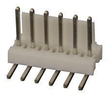 AMP - TE CONNECTIVITY 640455-6 引脚针座, 线至板, 2.54 mm, 1 排, 6 触点, 通孔直角, MTA-100