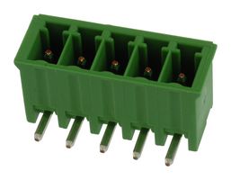 BUCHANAN - TE CONNECTIVITY 284512-5 Terminal Block, Header, 3.5 mm, 5 Ways, 11 A, 300 V, Through Hole Right Angle