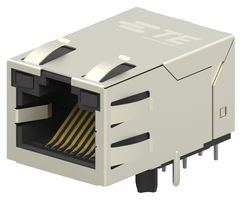 TE CONNECTIVITY 2301994-8 模块连接器, RJ45 插座, 1 x 1 (端口), 8P8C, Cat5, 通孔安装
